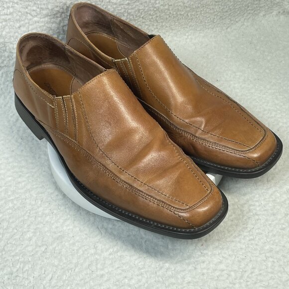 Johnston & Murphy Loafers Mens 11 M Brown Leather Slip On Shoes Model 20-7126 - Picture 1 of 10